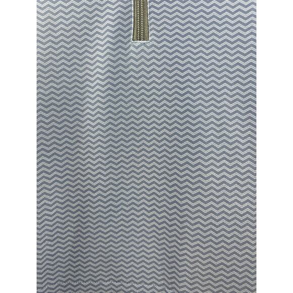 Con.Struct Quarter Zip Pullover Jacket Blue Chevron Mens Size Medium - Picture 2 of 4